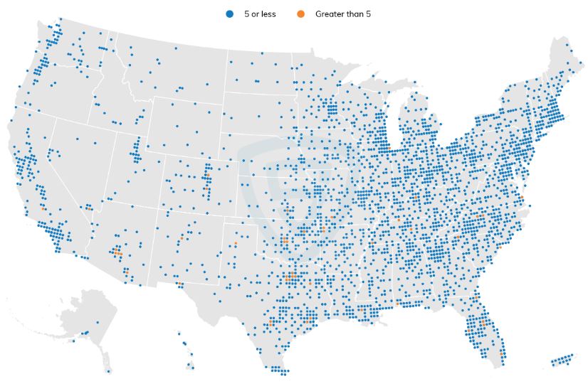 total walmart stores in the USA, 4650